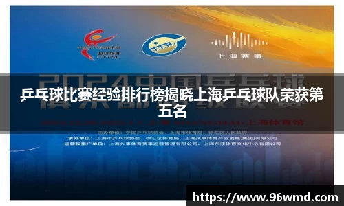 乒乓球比赛经验排行榜揭晓上海乒乓球队荣获第五名